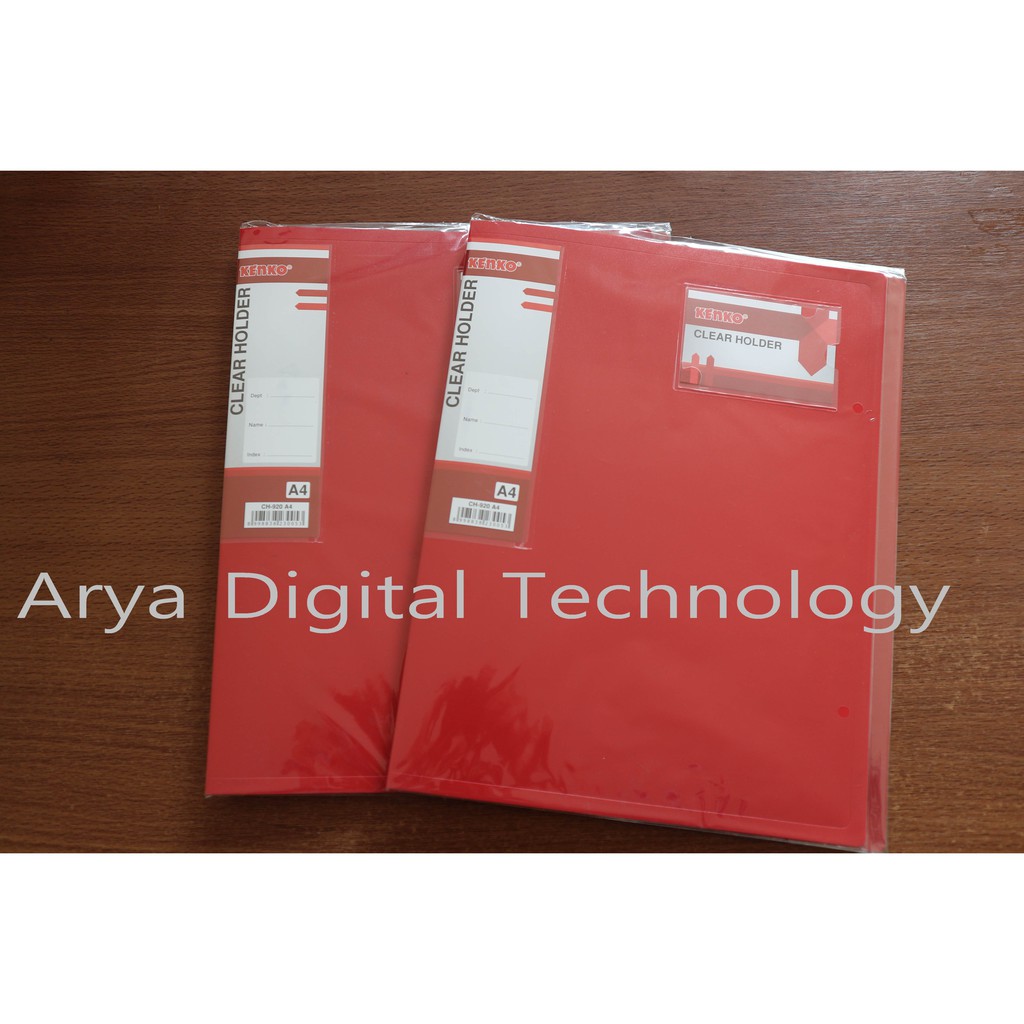 

Map Clear Holder A4 Kenko Plastik Isi 20 Sheet CH 920 Merah Murah Bagus Ori
