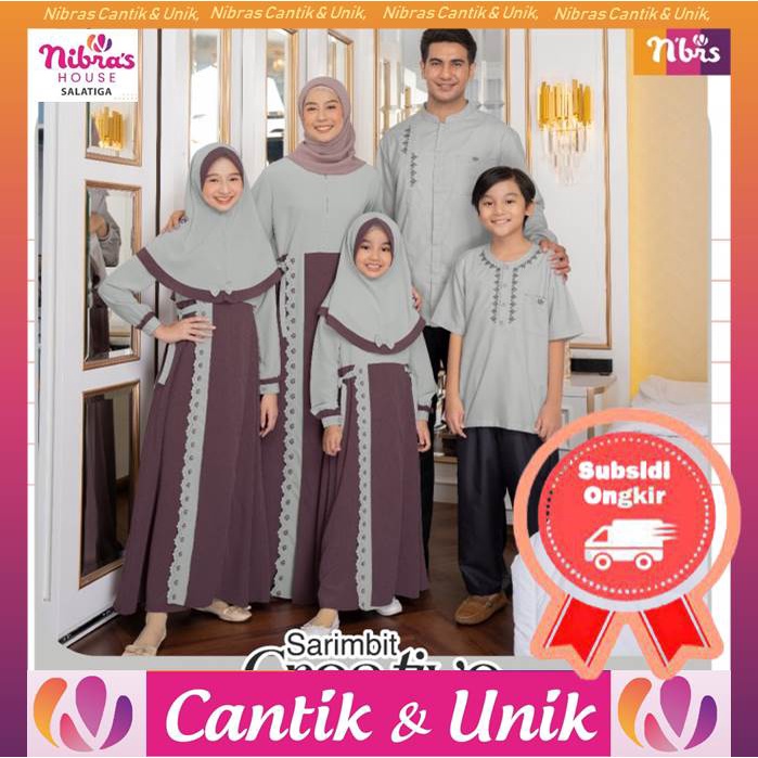 Nibras COUPLE KIDS-SARIMBIT NIBRAS ANAK - Creative Grape Wine - SARIMBIT LEBARAN NIBRAS - SARIMBIT N