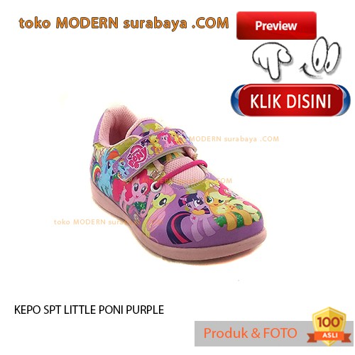 SEPATU ANAK KARAKTER PRINTING KEPO SPT LITTLE PONI PURPLE