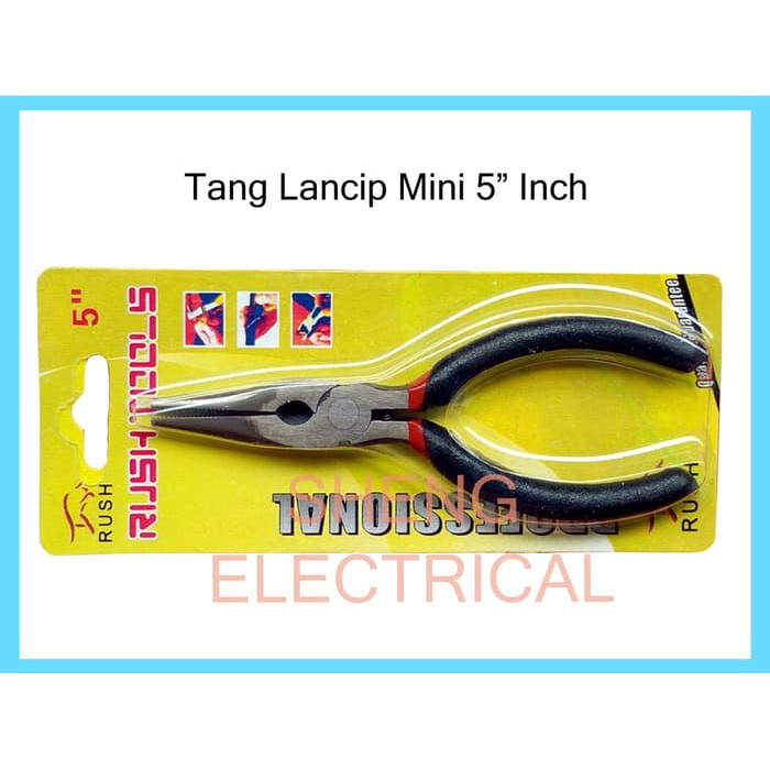Tang Buaya Mini Jepit Kecil Lancip Panjang Long Nose Plier 5" 5 inci