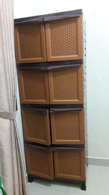 Laci / Lemari Plastik / Lemari Pakaian Napolly 8 Pintu