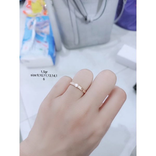 CINCIN PERAK ASLI LAPIS EMAS 925/CINCIN CA*TIER MP COR/CINCIN ASLI SILVER/CINCIN FASHION WANITA