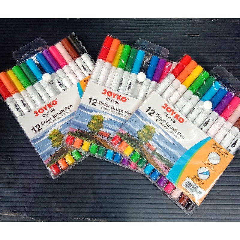 

JOYKO CLP-06 12COOR BRUSH PEN (PENA KUAS WARNA)