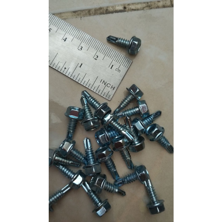 Skrup Baut Baja Ringan Roofing ukuran 2 cm