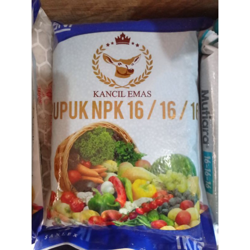 Pupuk Npk 16/16/16 Kancil Emas Kemasan pabrik 1 Kg