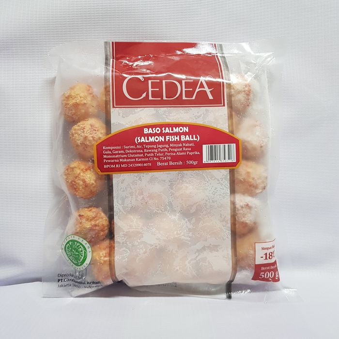 CEDEA SALMON BALL 500 GR SEAFOOD BASO BAKSO IKAN FROZEN FOOD MAKANAN BEKU DUMPLING TANGERANG BOGOR