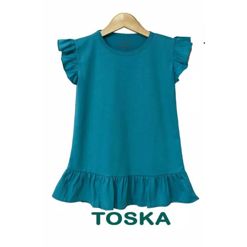 Dress ruffle pelangi anak 2-8 tahun