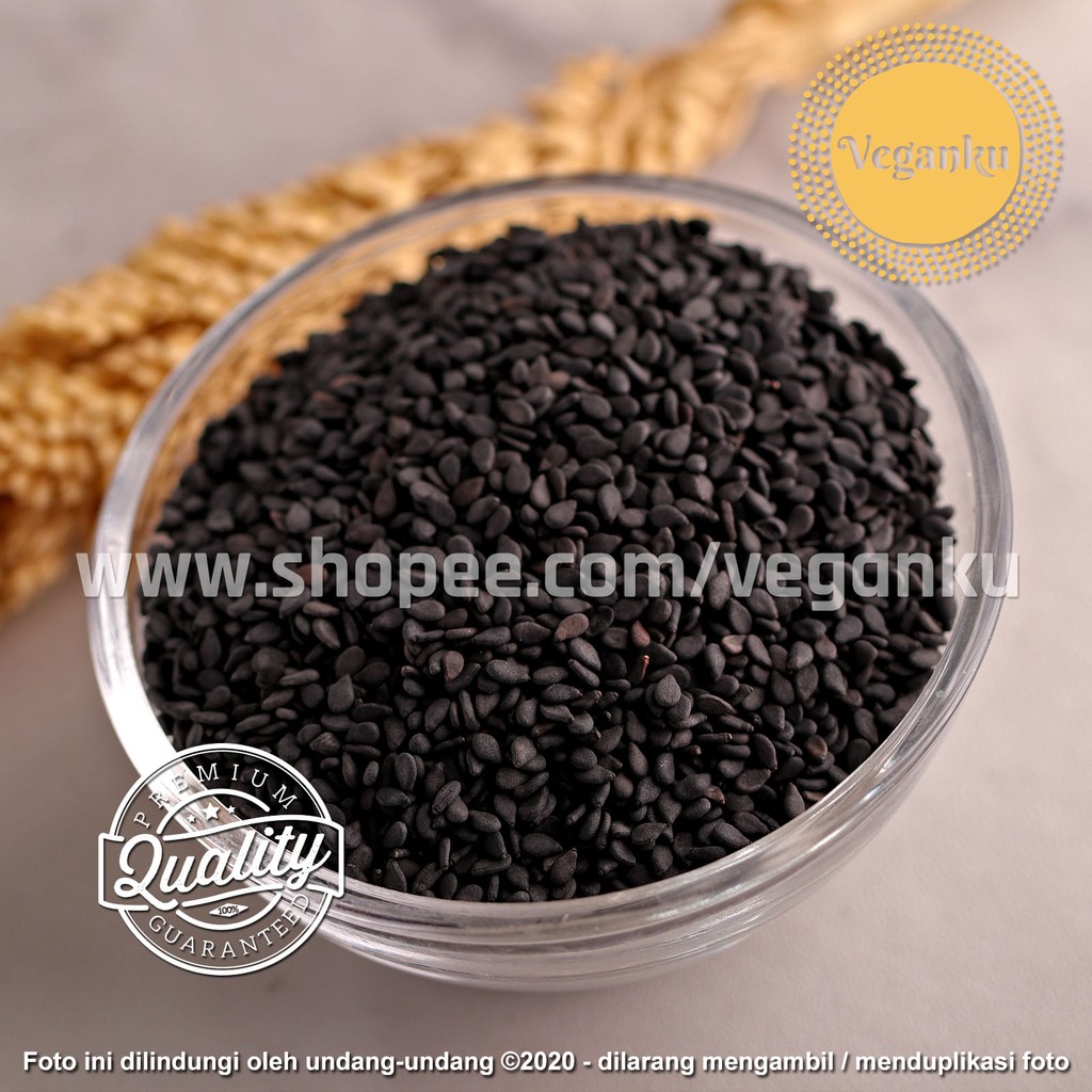 

Veganku - Premium Biji WIJEN HITAM 100gr Organik Black Sesame Mentah