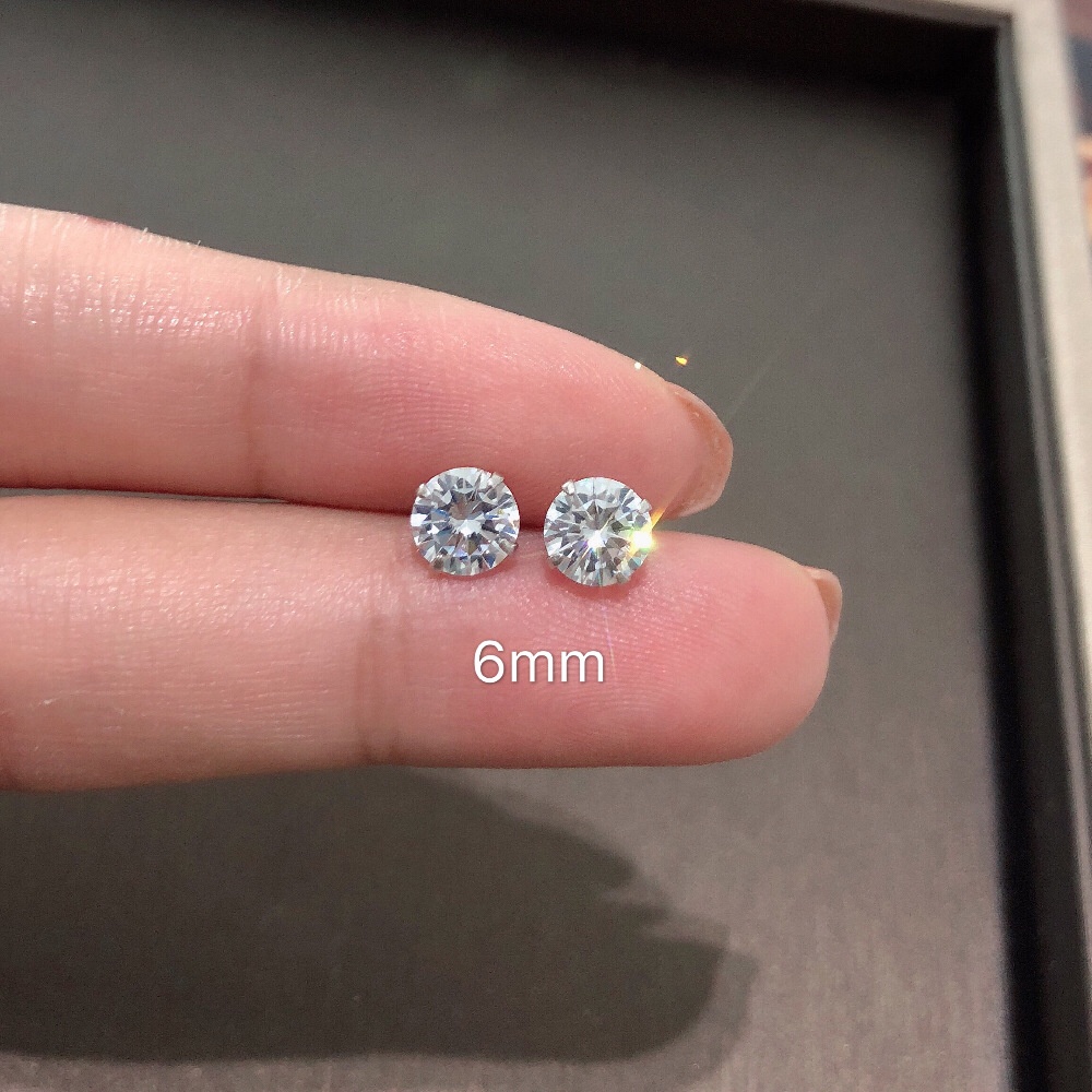 Anting Tusuk Sterling Silver 925 Dengan Batu Zircon Klasik Untuk Wanita