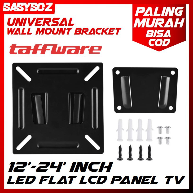 TV Bracket Braket Mount Metal Besi untuk 12-24 Inch Monitor TV LCD LED
