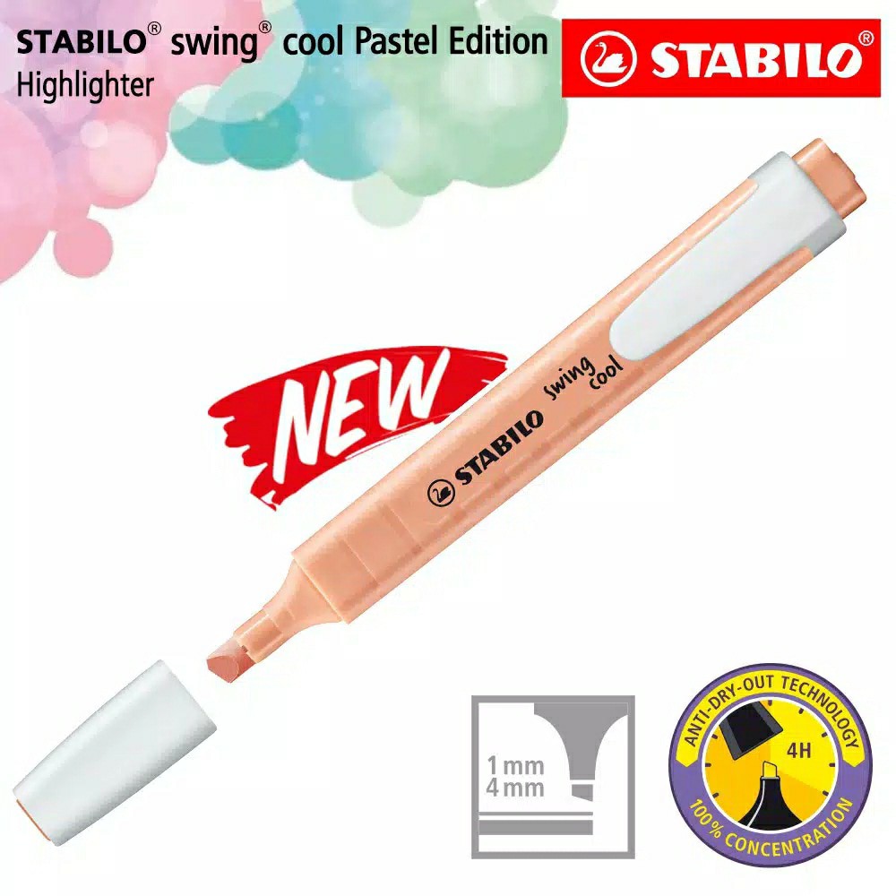 

stabilo pastel swing cool creamy peach highlighter pastel highliter stabilo original murah