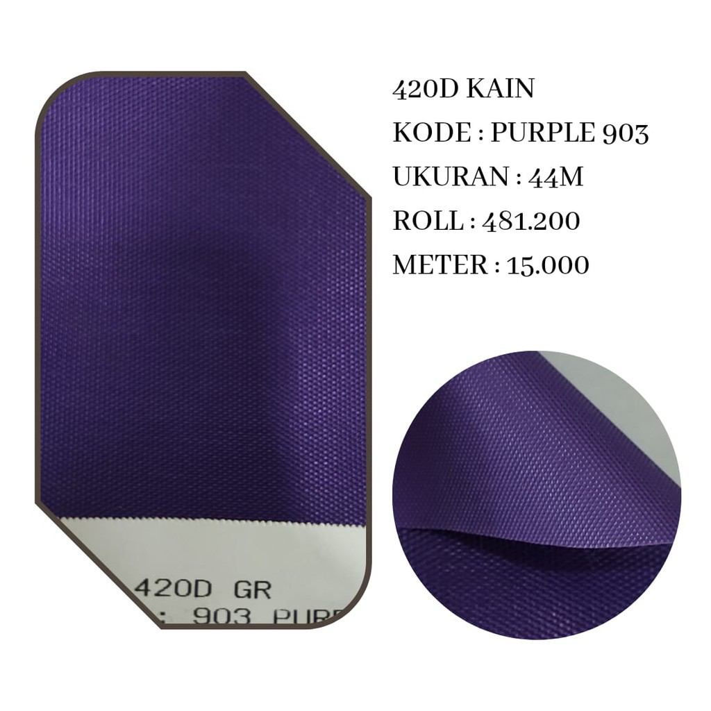 BAHAN KAIN DINIR PVC KAIN LENTUR KNGR 420D DINIR POLYESTER HARGA PERMETER