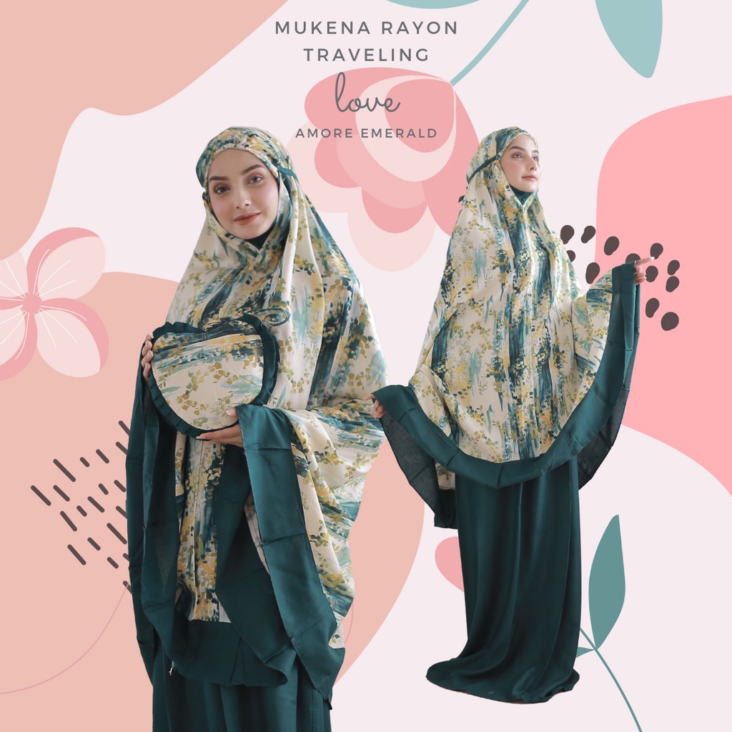 Mukena Dewasa Rayon Traveling Love