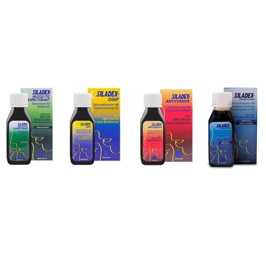 Siladex ME / Siladex ATT / Siladex CC / Siladex DMP,  sirup obat batuk 60 dan 100 ml