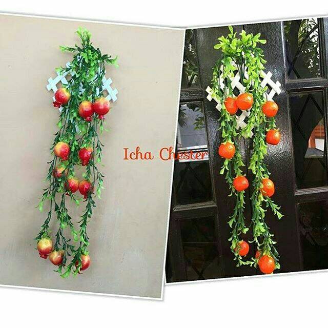 Pot gantung/pot tempel/pot tempel shabby/Bunga plastik/anggrek plastik/bunga murah/bunga anggrek