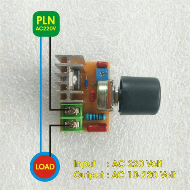 Dimmer 2000 W Pengatur Kecepatan AC 220 Volt | Shopee
