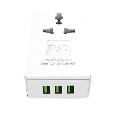 TRAVEL ADAPTER 2 IN 1 SECRET G A3306 3 PORT USB 3.4A FAST CHARGING