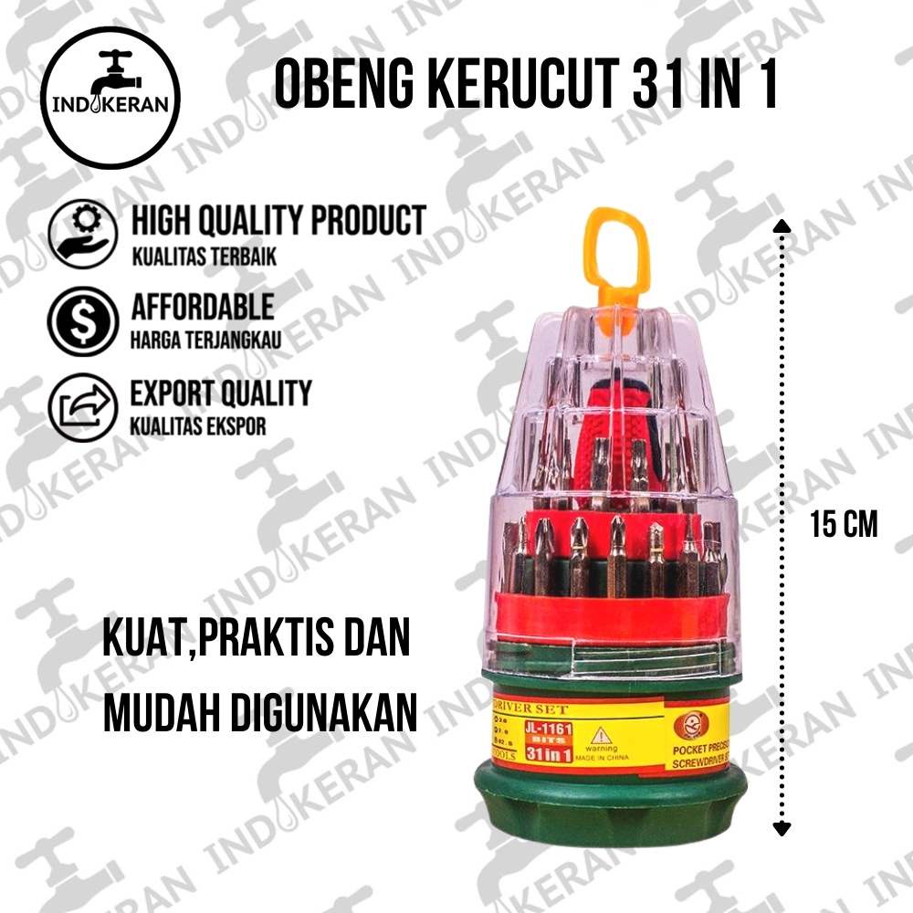 INDOKERAN - Obeng Kerucut Set 31in1 - High Quality