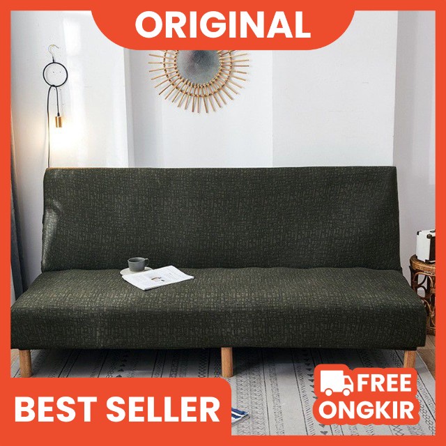 Sarung Sofa Bed Polos Elastis Tanpa Tangan High Quality Murah Berkualitas