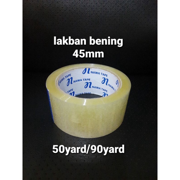 

lakban bening transparan 45mm 50/90yard FULL, merah FRAGILE 48mm/40m FULL