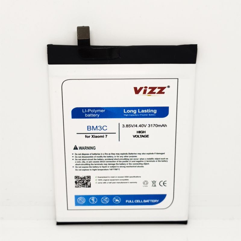 Baterai Batre Vizz Xiaomi 7 / Mi 7 / BM3C Original Vizz