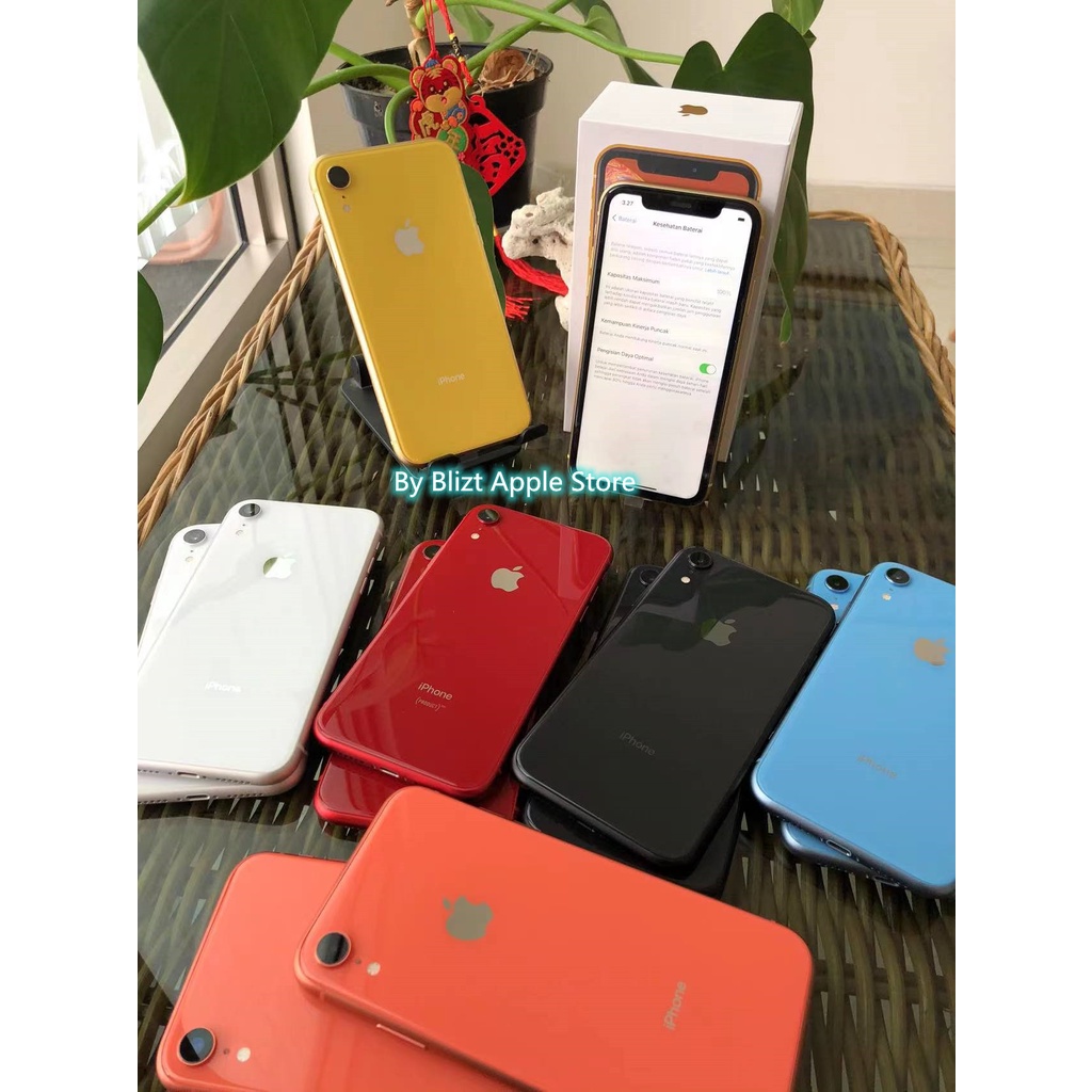 iPhone XR 64GB All Sim Silent Fullset Original Second Mulus100% 3utools All Green (Garansi 1 Tahun)