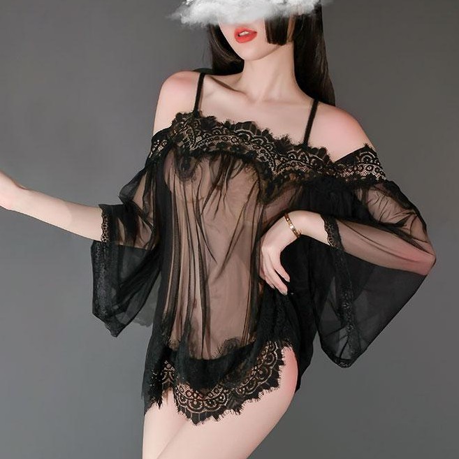 Women Lace Off shoulder Lingerie 8004