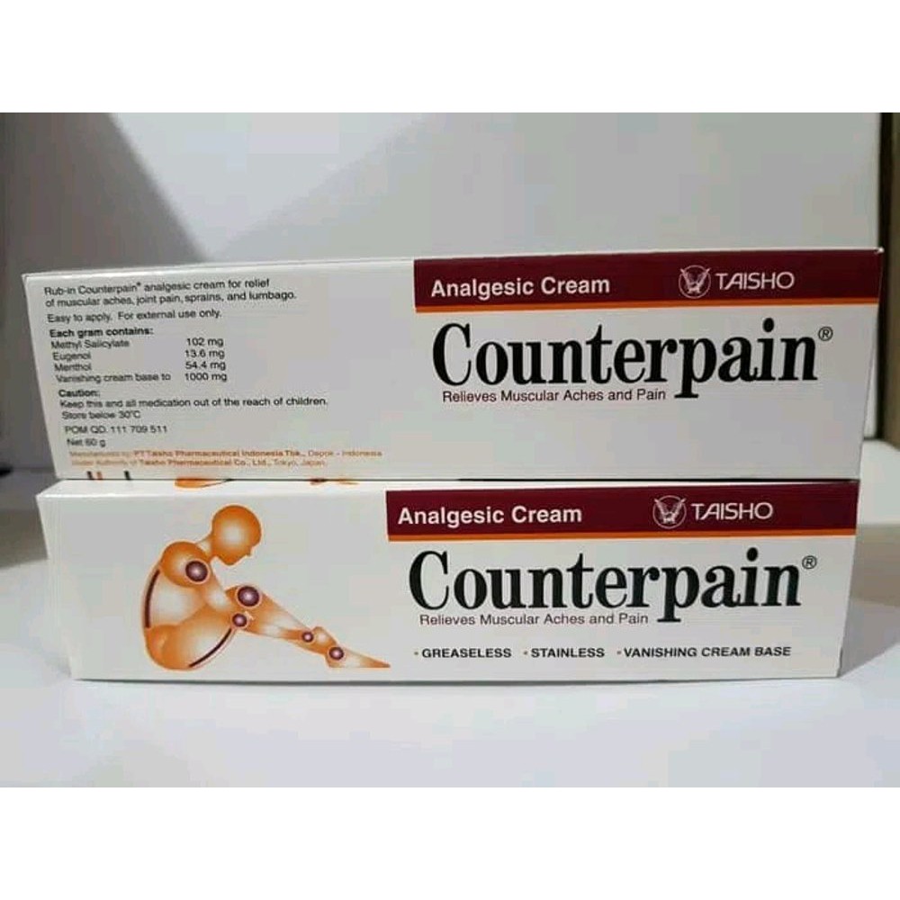 COUNTERPAIN 15 Gr Krim Nyeri Otot Sendi Keseleo Terkilir Cream Salep Analgesic Pegal Linu Encok