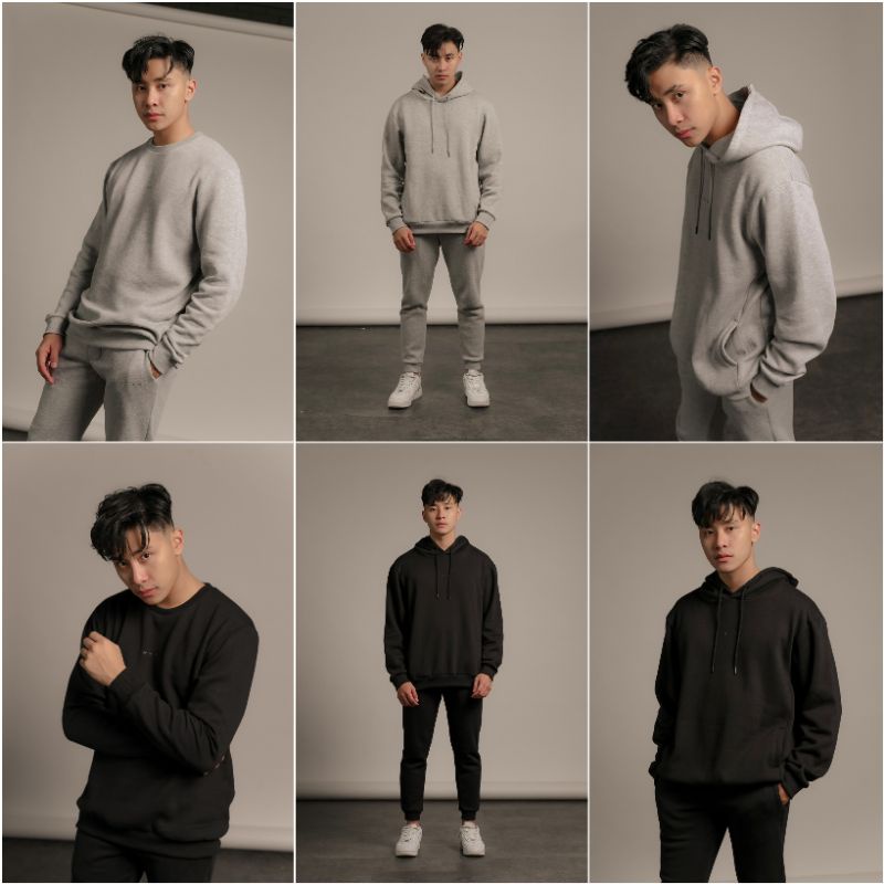 HEYMALE PRIME SIGNATURE HOODIE SWEATER SWEATSHIRT JOGGER BLACK MISTY BY MALE ID