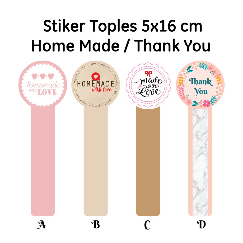 Stiker Toples Thank You / Home Made