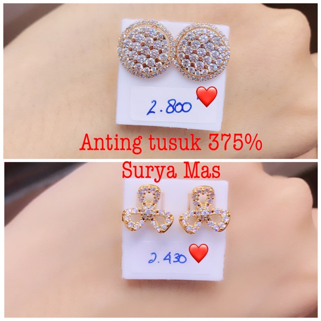 Anting tusuk emas 375%