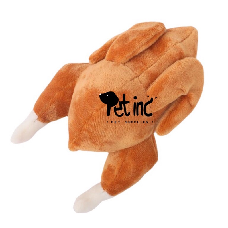 Whole roasted chicken squeaky toy