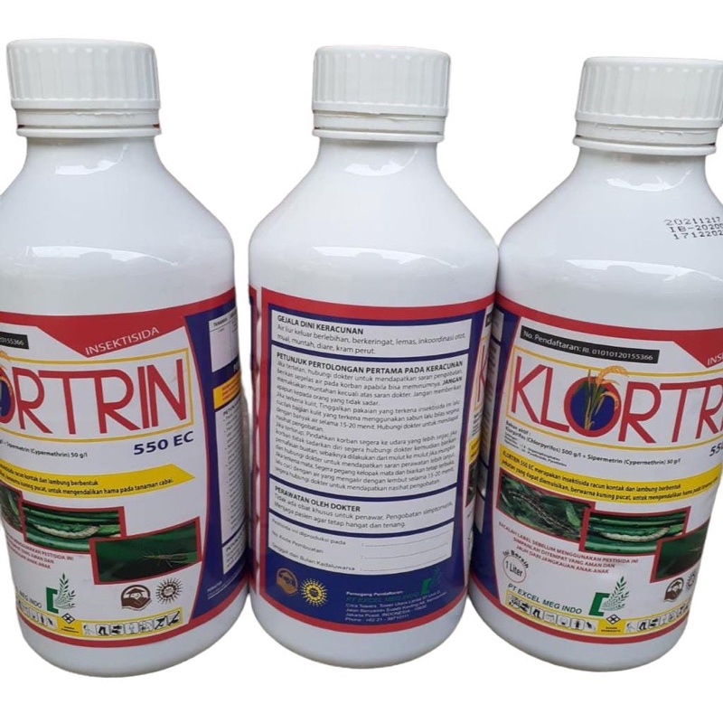 Insektisida hama ulat Klortrin 550 EC 1LITER  Klorpirifos 500 g/l + Sipermetrin 50 g/l Starban Dursban