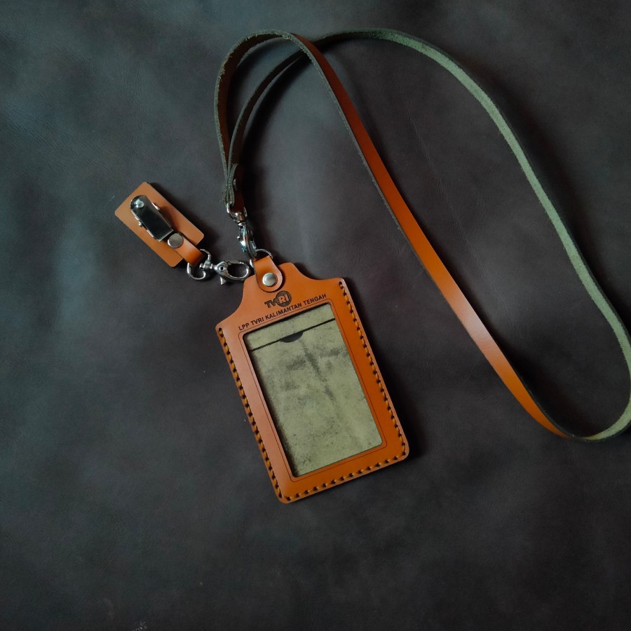 

id card holder kulit asli costum Name Tag
