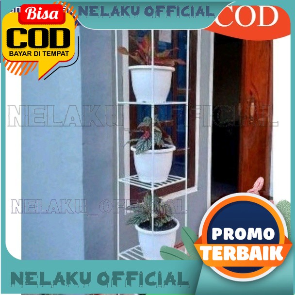 NELAKU BESI 8MM RAK BUNGA RAM 5 TINGKAT TINGGI 120 CM / STANDING POT