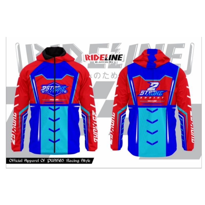✅ JAKET HOODIE SUNMORI 2STROKE RIDELINE 1