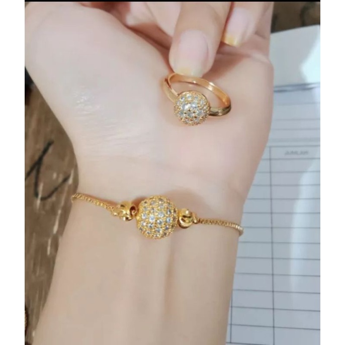 Gelang bola free cincin perhiasan wanita