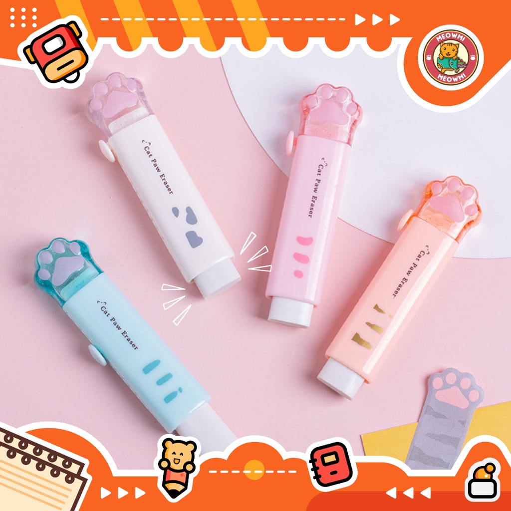 

Penghapus Push Pull Cat Paw Lucu Aesthetic Cute Eraser Stationery ER0020