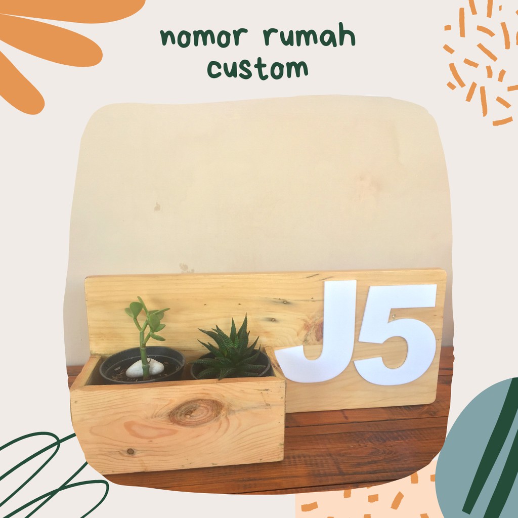 Nomor Rumah Custom Kayu Jati Belanda & Akrilik