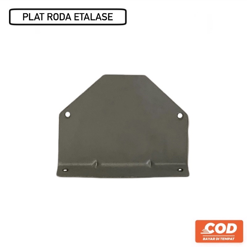 Plat Tatakan Roda Caster Etalase | Plat Besi Roda Etalase Kaca