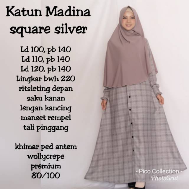 [New Release] Set gamis syari Katun Madina khimar wollycrepe