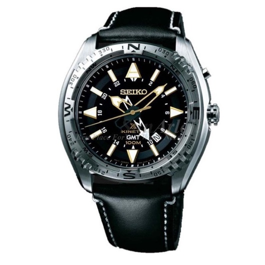 Seiko SUN053P1 Prospex Land Kinetic GMT Black Silver