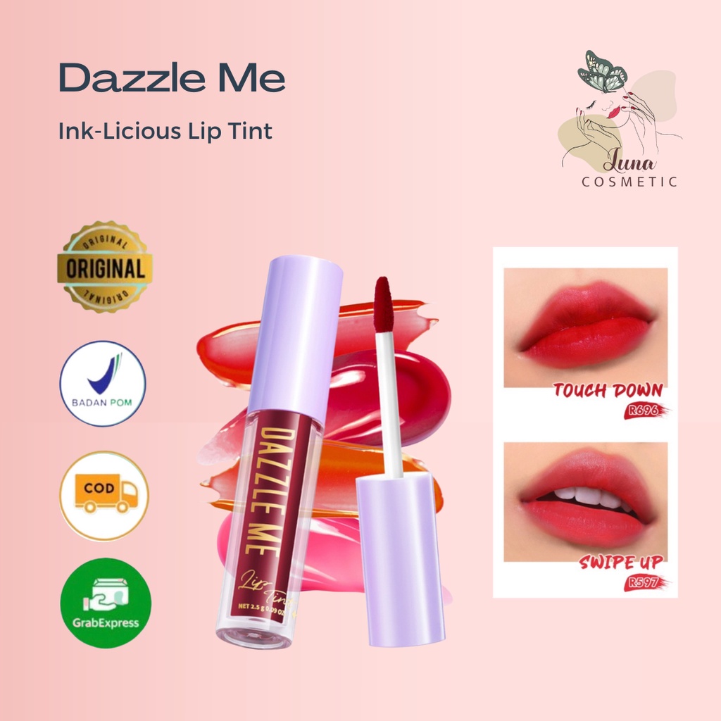 DAZZLE ME Ink-Licious Lip Tint BPOM | Mattedorable Long Lasting Liptint Hyper Moisturizing Lip Stain