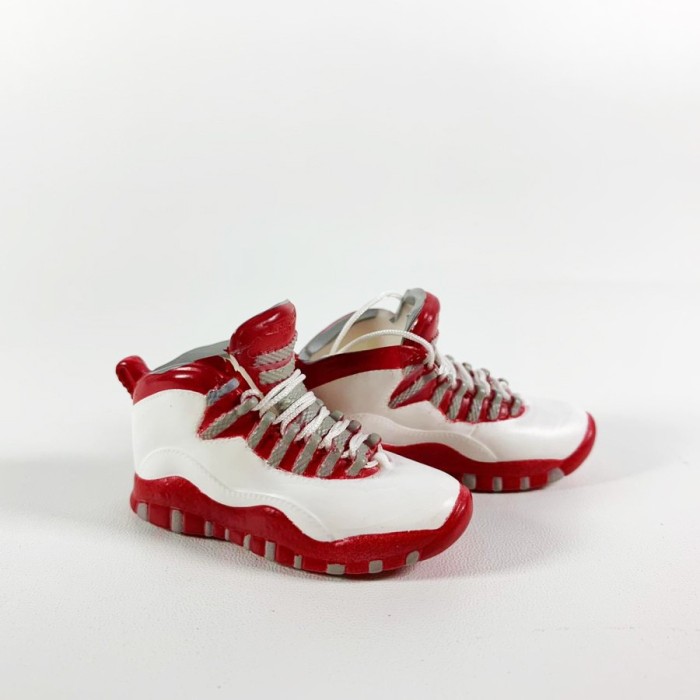 AIR JORDAN 10 AJ10 GYM RED 3D SNEAKERS KEYCHAIN MINIATUR