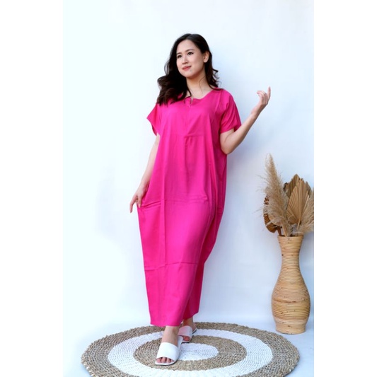 Daster busui bali habel rayon premium panjang semata kaki resleting-B29