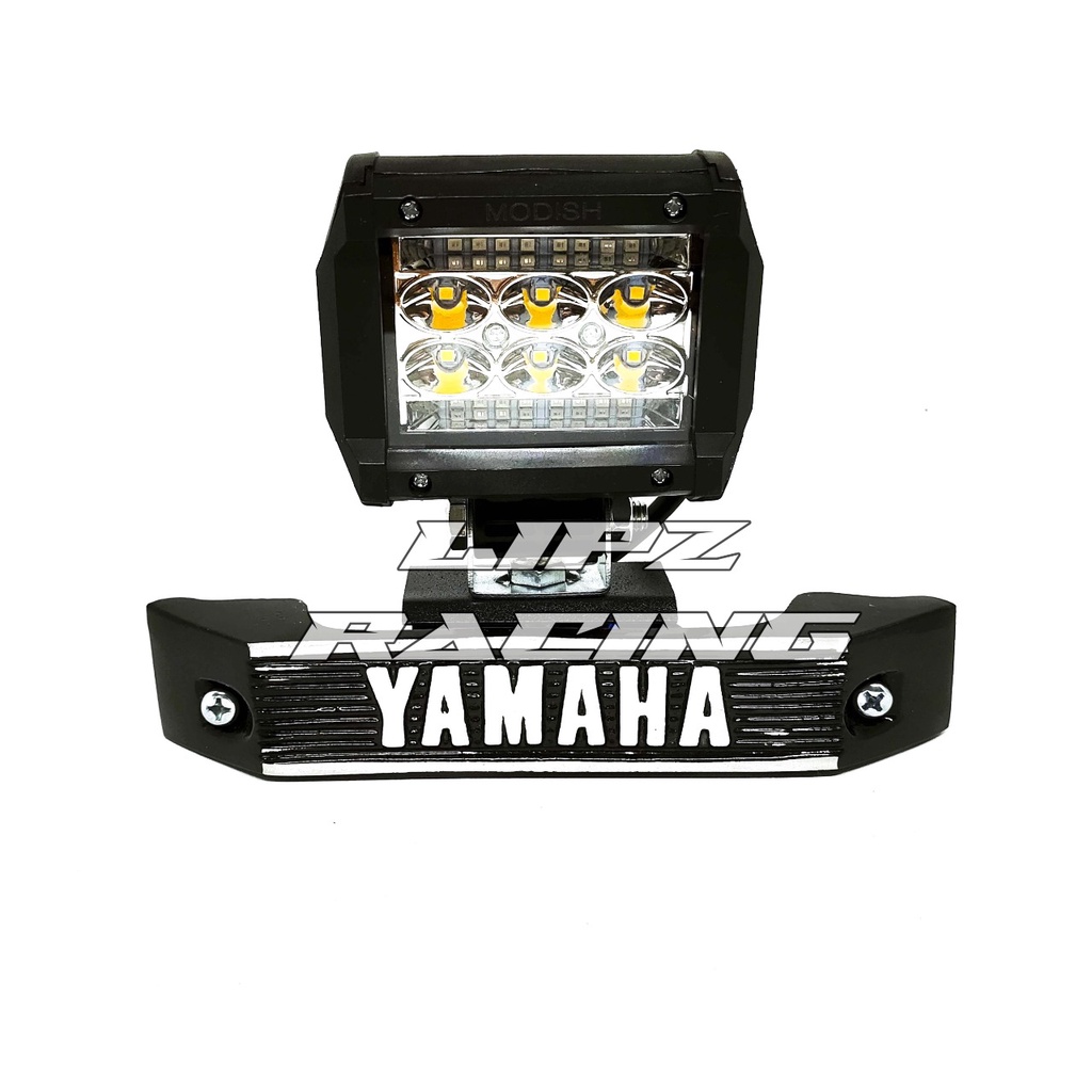 PAKET LAMPU TEMBAK LED MODEL 4612 WHITE / BLUE + KUMIS YAMAHA PNP RX-KING SRIES  LAMPU DEPAN MOTOR