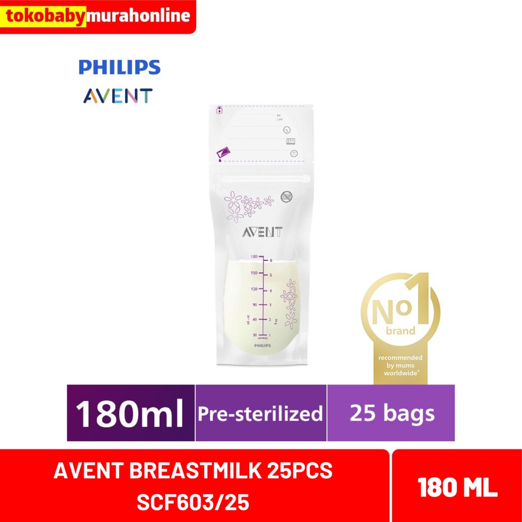 AVENT BREASTMILK 180ML 25PCS SCF-603/25 / KANTONG ASI