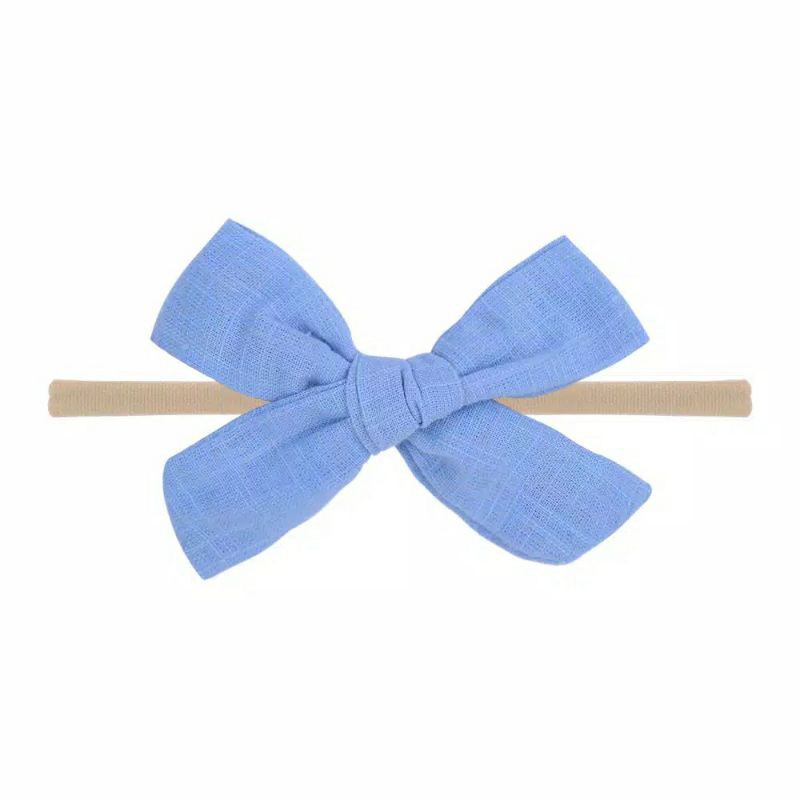 Bandana Bando Headband Bayi Besar Pita Biru