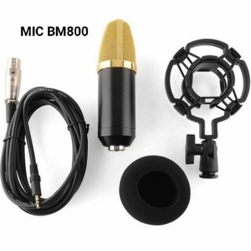 Mic Condensor BM800 Paket Recording Youtuber Vlogger Podcast Original