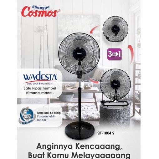 (PENGIRIMAN KHUSUS JNT/JNE/DLL) Kipas Angin 3in1 Cosmos WADESTA SIF1804